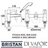 Bristan Design Utility Lever Bath Shower Mixer Dimensions